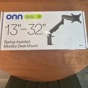 Onn Spring-Assisted Monitor Desk Mount for monitors between 13 and 32 in NIB